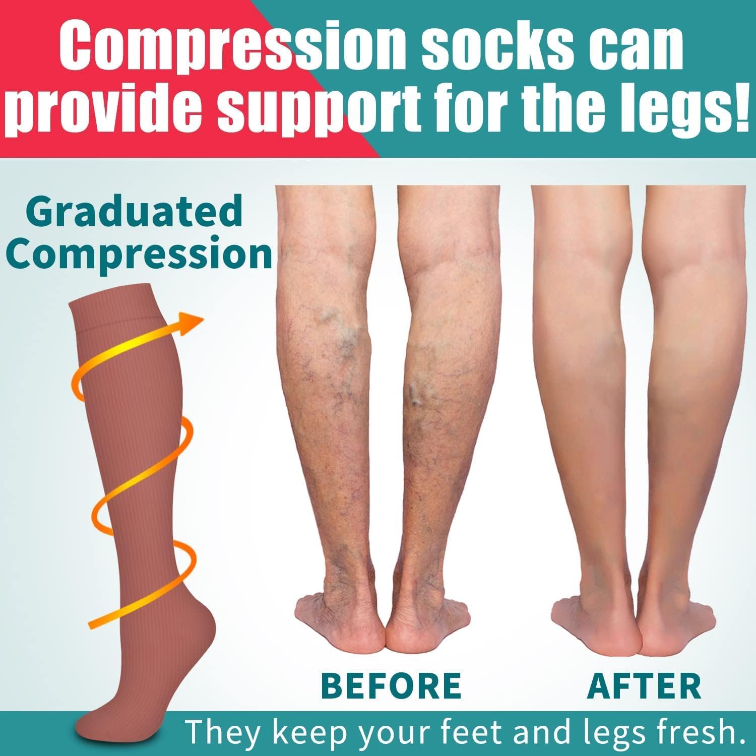 Petluno 4 Pairs Compression Socks For Women & Men - Best Circulation Support for Athletic Running, Cycling, Travel - Set-06 S-M