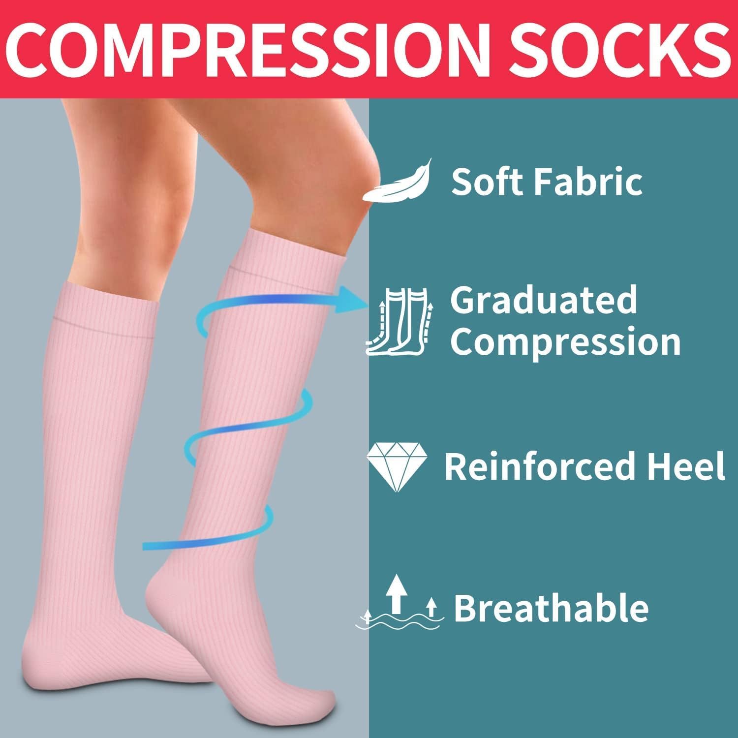 Petluno 4 Pairs Compression Socks For Women & Men - Best Circulation Support for Athletic Running, Cycling, Travel - Set-06 S-M