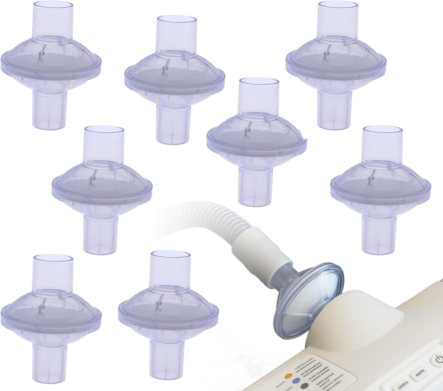 Inline CPAP Filters - 8-Pack, Compatible with Most CPAP and BiPAP Machines – Advanced Air Filtration – Works with 22mm Tubing & 25mm Mask Connectors, Air Filters for CPAP Accessories