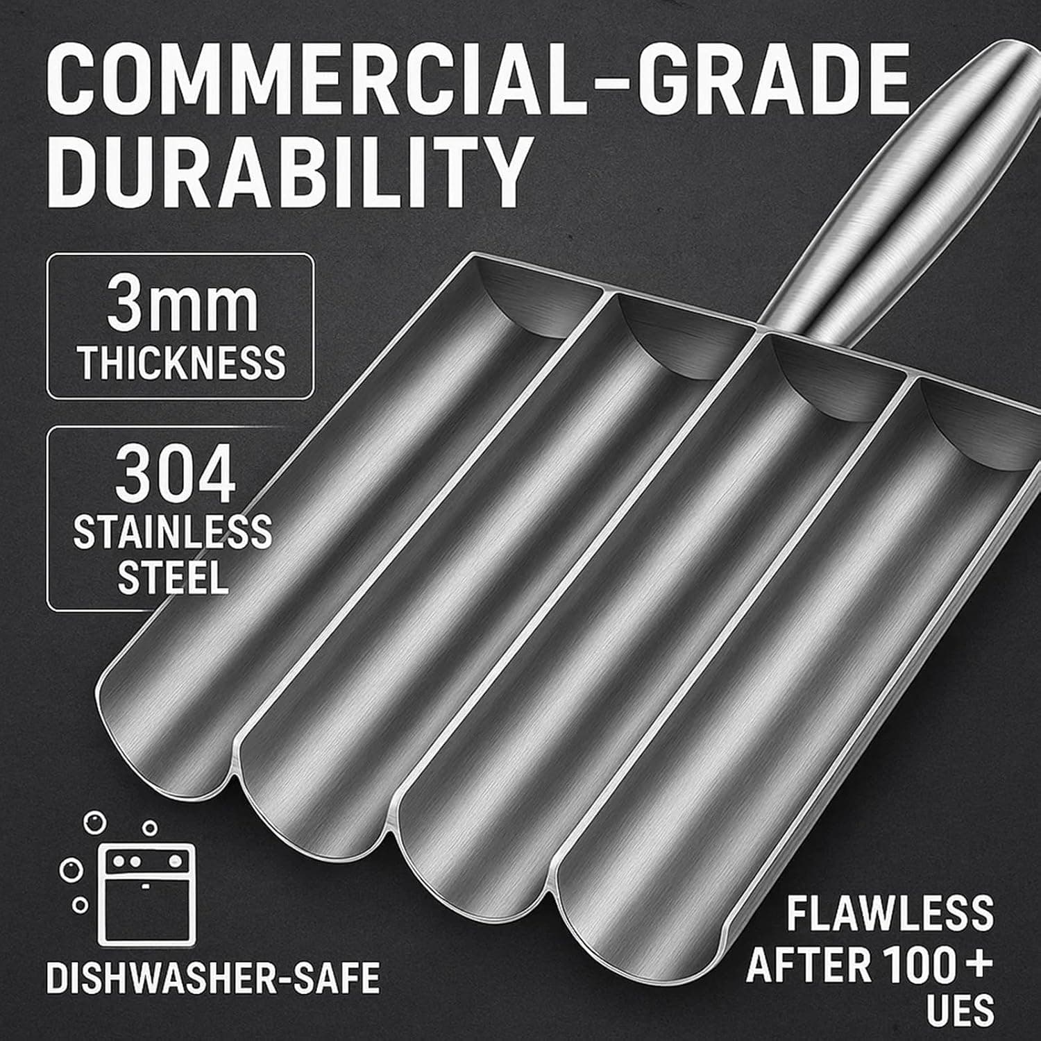 Meatball Maker Tool, 304 Stainless Steel Kitchen Manual Non Stick Meatball Maker, Portable Meatball Spoon Ball Maker Kitchen Restaurant Must Have Meatball Making Set，Home Cooking Tools (4-channel)