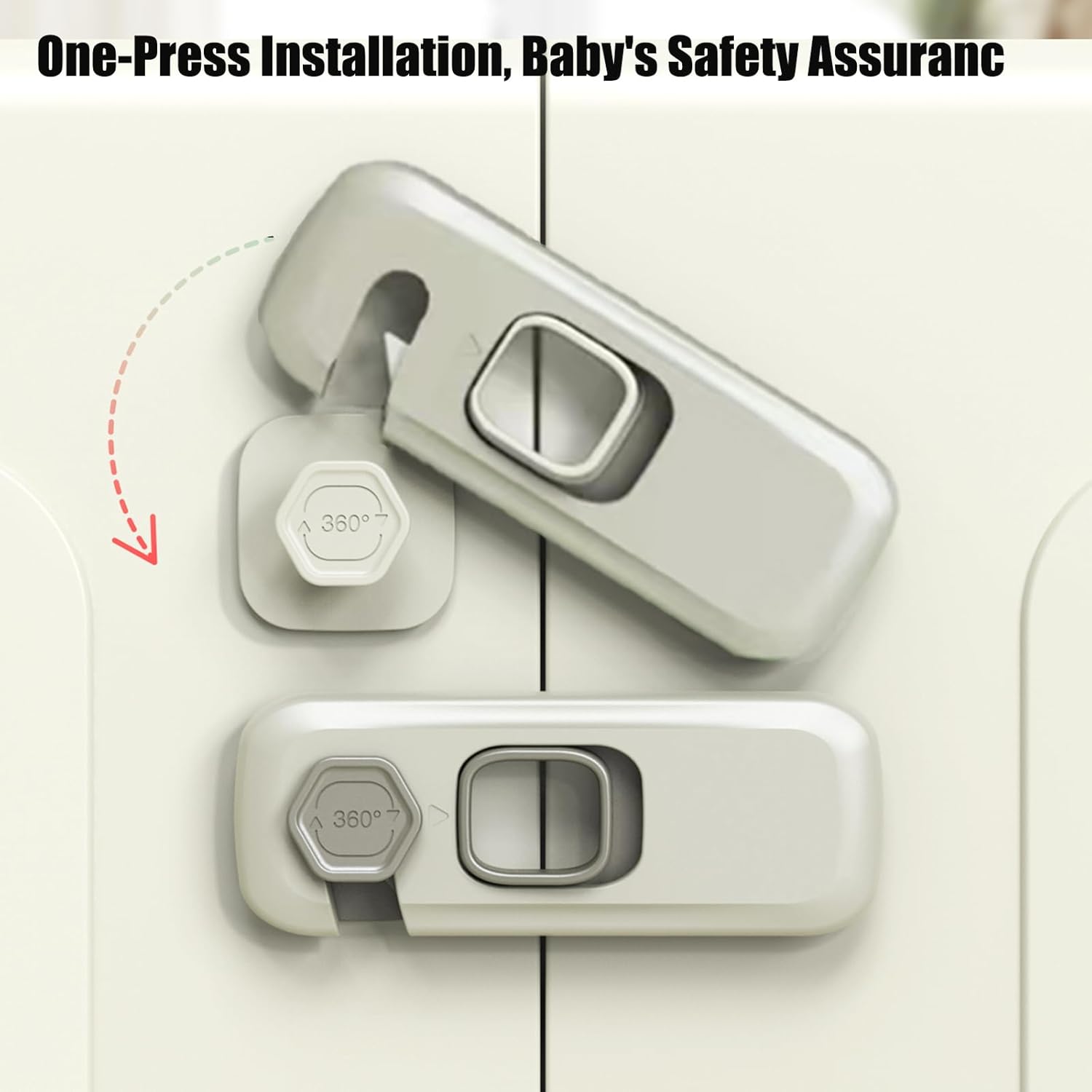 5 Pack Fridge Locks Child Safey, Child Freezer Lock, Baby Fridge Door Latches with Adhesive, Child Locks for Cabinets, Cupboard, Ovens