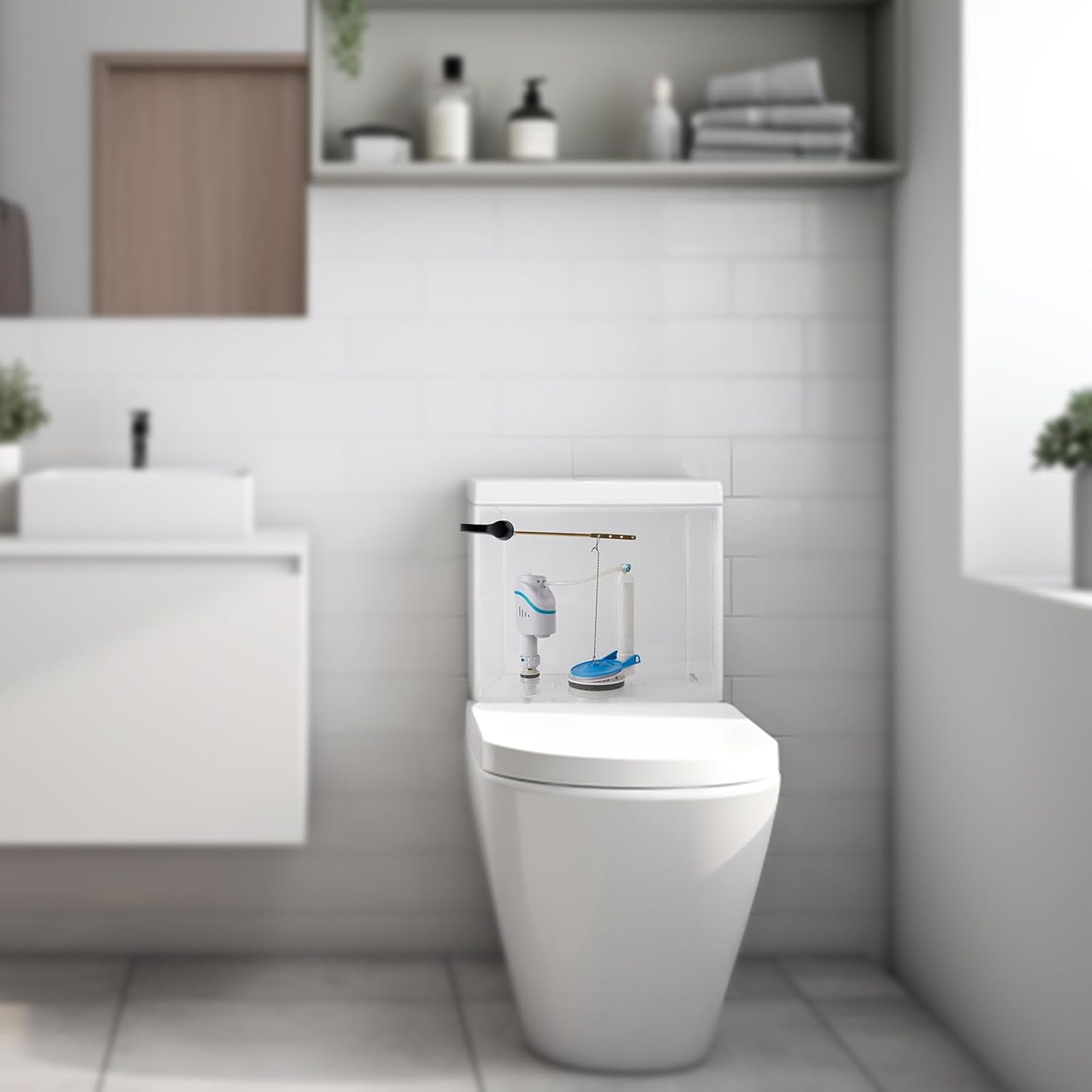 2 pcs Toilet Flapper Replacement, Compatible with Lowes AquaSouce Original 3" Flapper Replacement for 1.28 GPF Toilets (98923, 312795, 352027, 395280, 12293)-Water Saving, Easy to Install