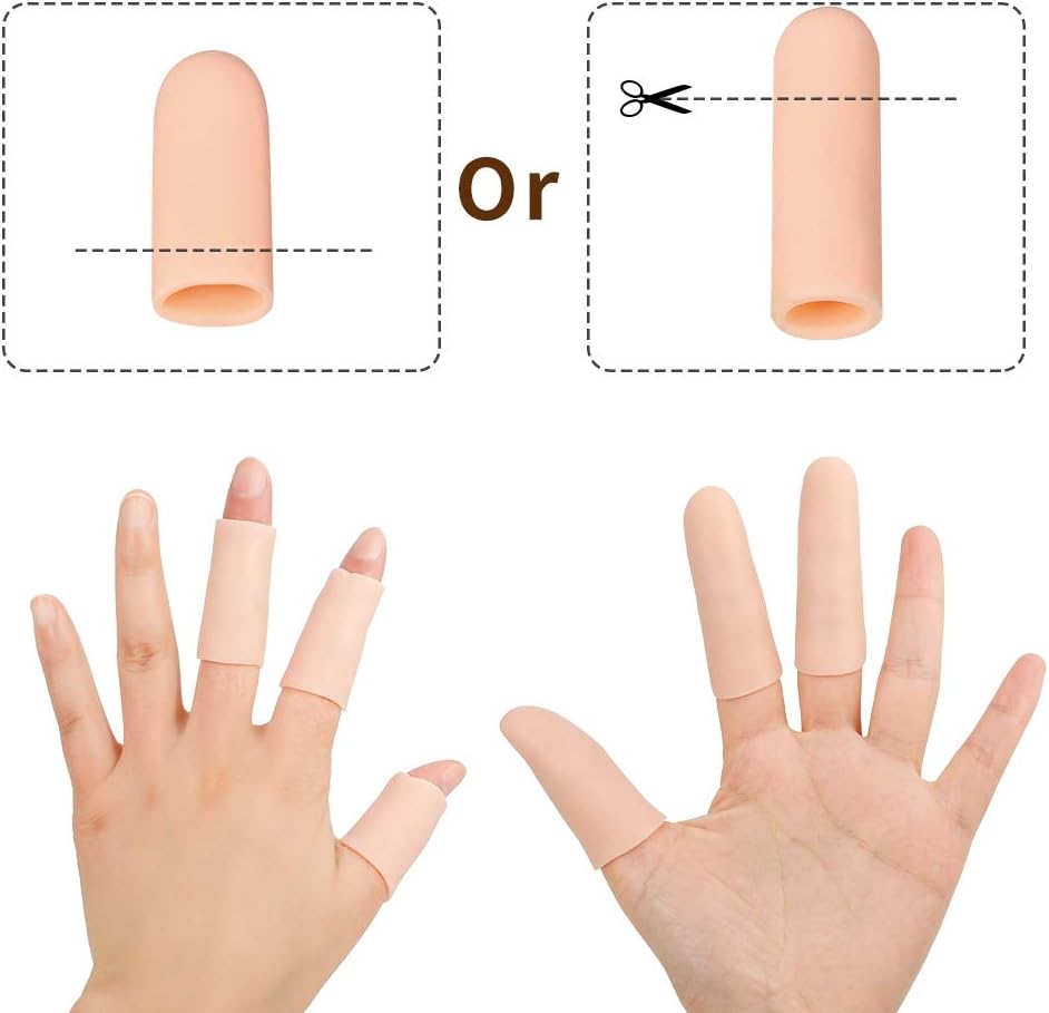 20 Pack Gel Finger Cots, Finger Protector Support New Material Finger Gloves, Finger Cots to Protect Crack, Peel Finger and Other Finger Pain