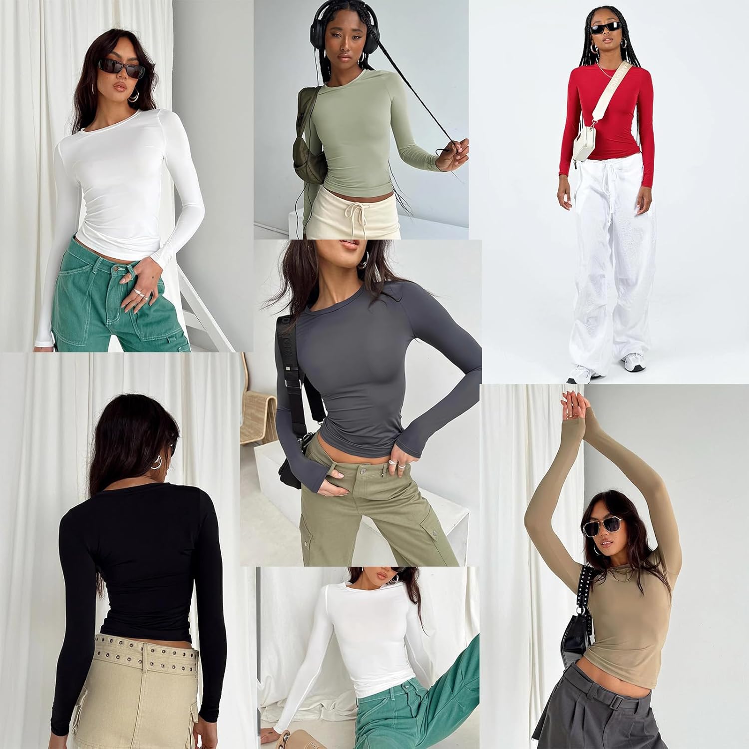 Women's Casual Basic Going Out Crop Tops Slim Fit Short Sleeve Crew Neck Tight T Shirts 2025