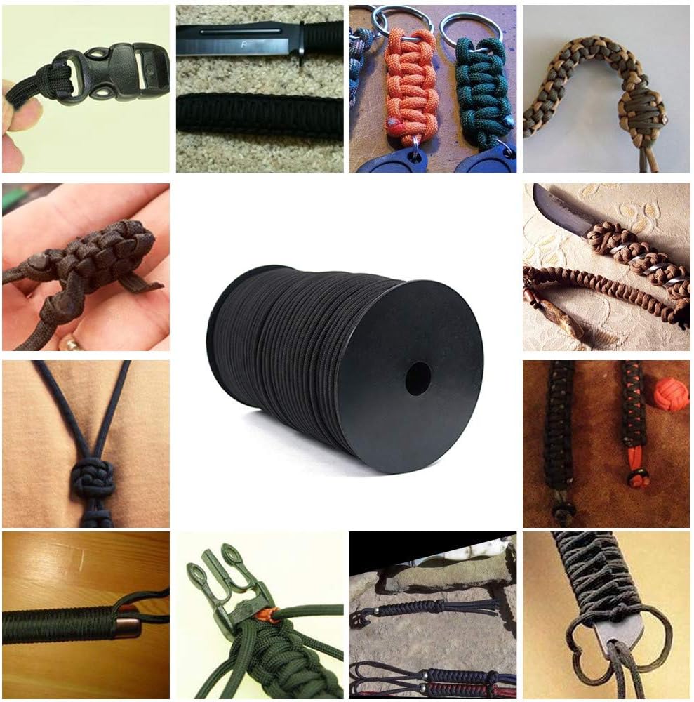100M Parachute Cord Roll 550 Type Paracord Lanyard Rope 9 Strand Cores Outdoor Tent Hiking Rope Roll Parachute Cord (Army Green)