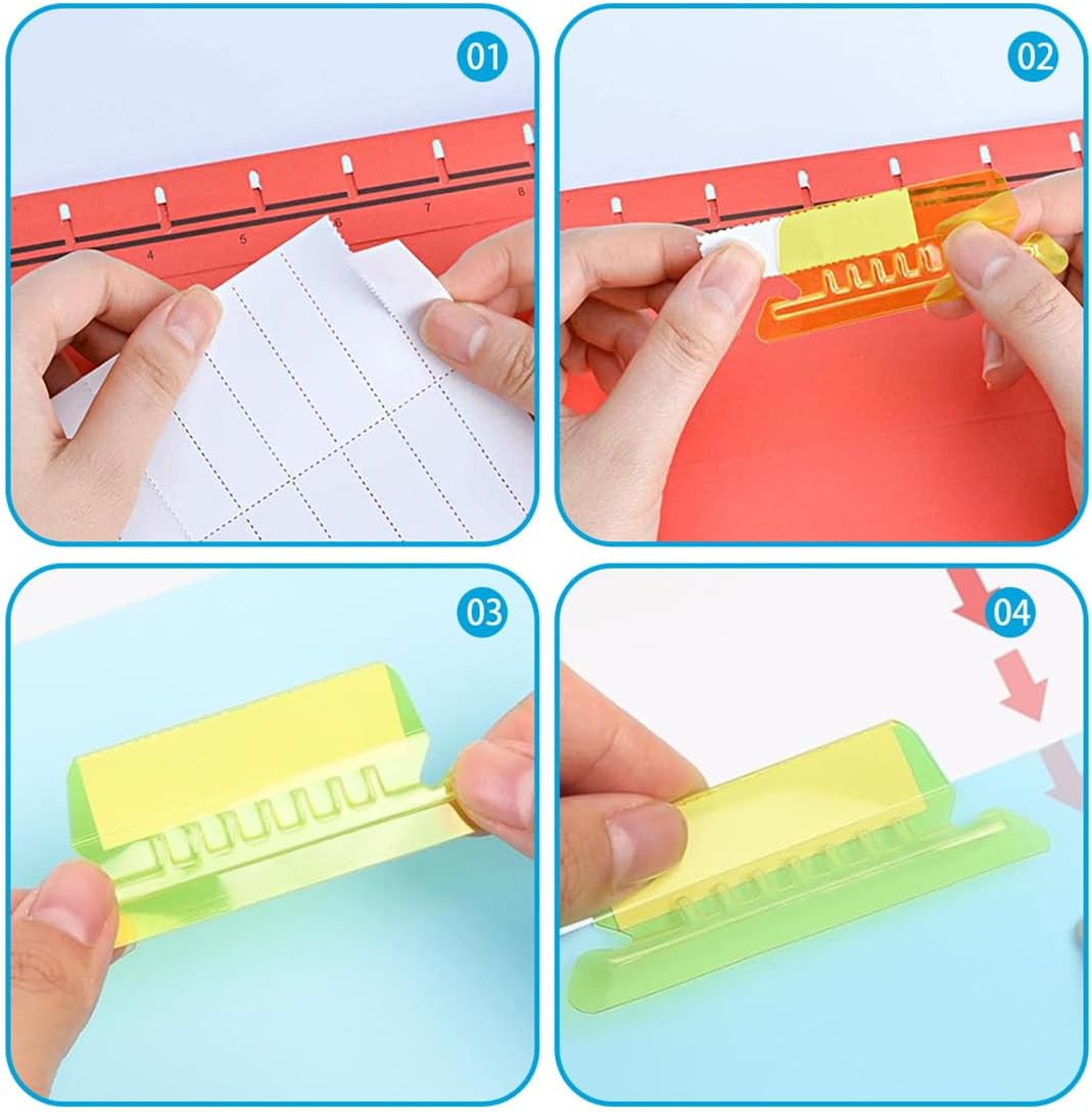 File Folder Tabs Hanging File Folder Labels 60 Sets Plastic File Tabs with Inserts for Hanging Files