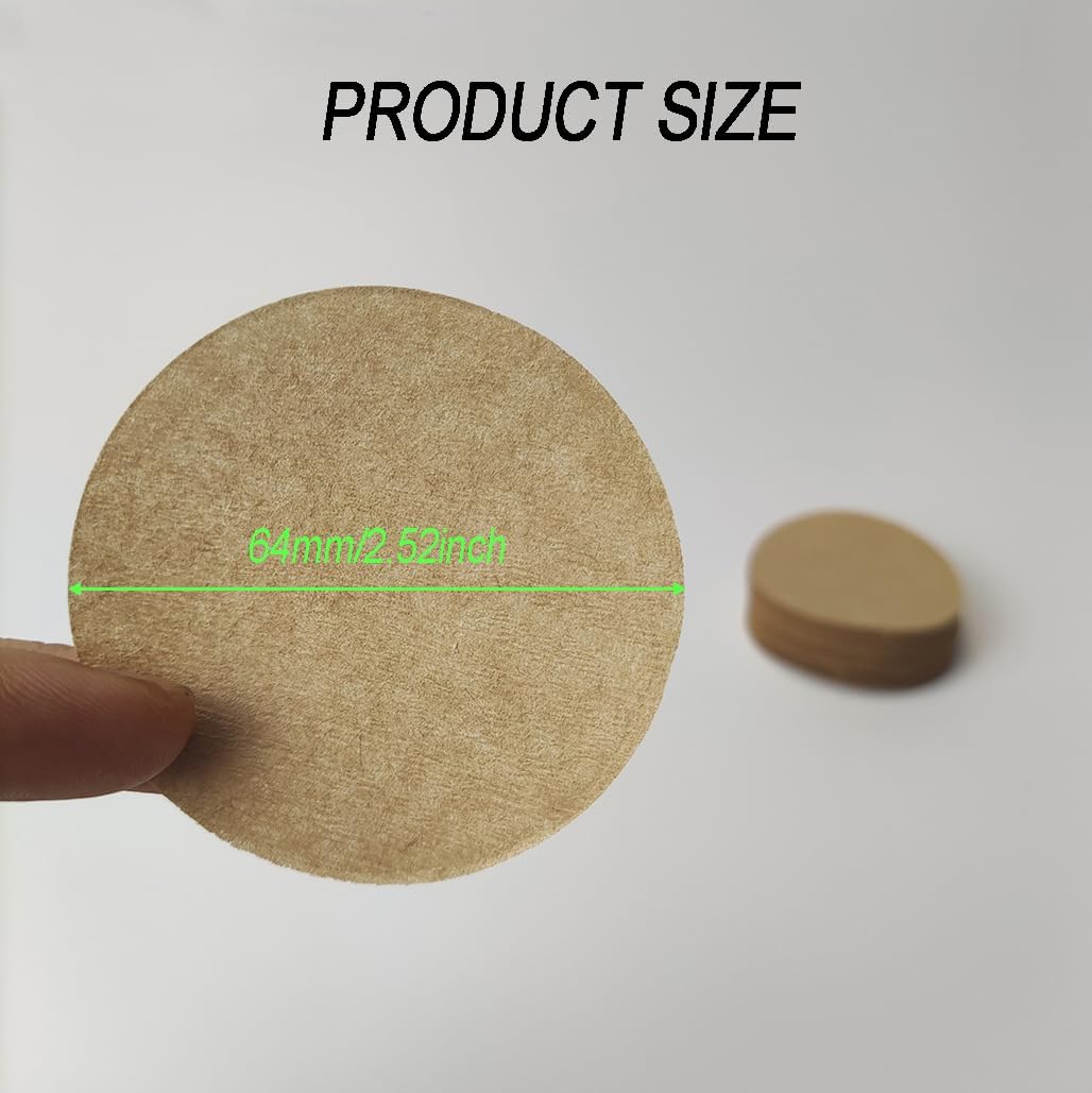 Disposable Replacement Coffee Paper Filters, 600 Counts 64mm Natural Unbleached Disposable Coffee Paper Filter for Aeropress Espresso Maker