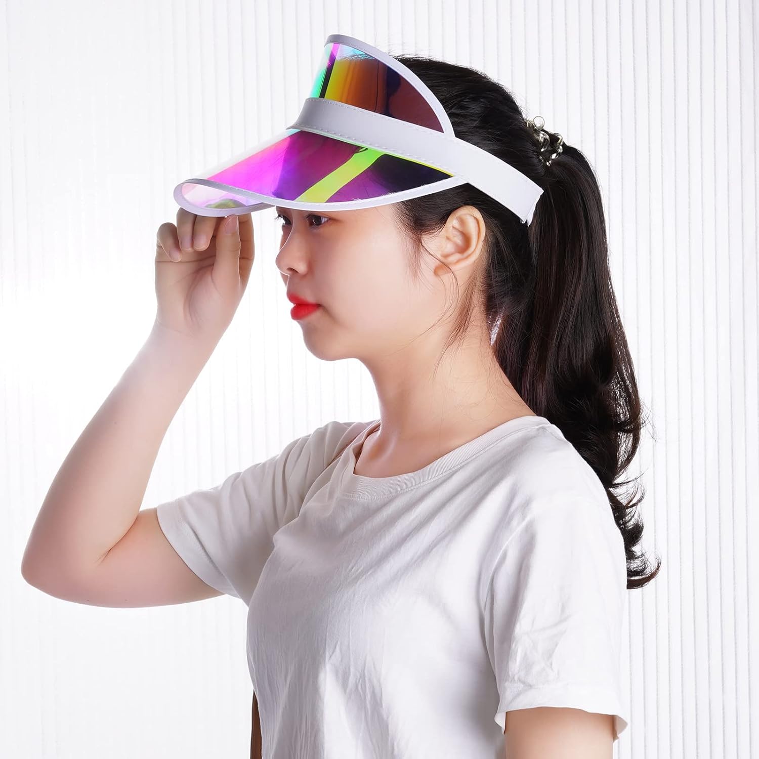6 Pack Sun Visor Hats Cap Sports Visors Beach Tennis Golf Headwear for Women Men