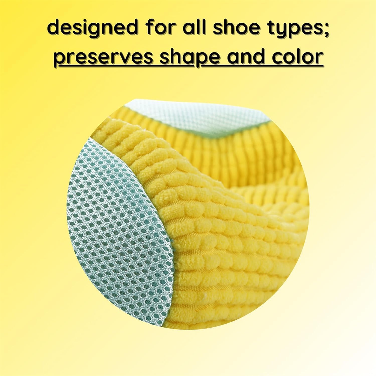 Unbloo Shoe Bag for Washing,Unbloo Laundry Shoe Bag, Sneaker Washing Machine Bag, Shoe Washing Machine Bag, Unstain Laundry Shoe Bag,Reusable Shoe Laundry Bag for Washer and Dryer (1pair-Yellow)