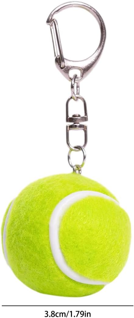 Creative Oversized Tennis Keychain Durable Stylish Fun Accessory for Tennis Enthusiasts Sports Lovers Gift Seekers Perfect for Keyrings Bags, Green, One Size