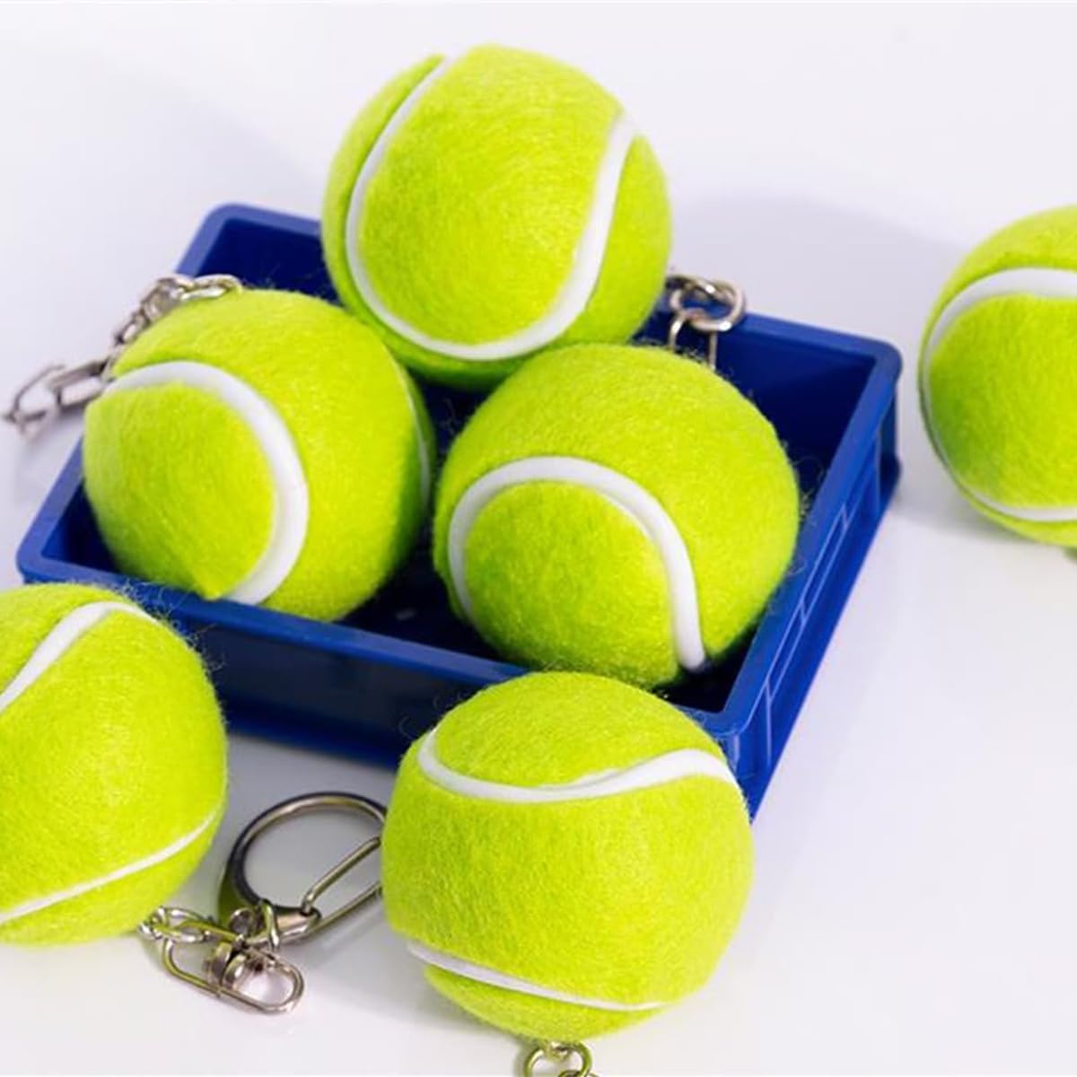 Creative Oversized Tennis Keychain Durable Stylish Fun Accessory for Tennis Enthusiasts Sports Lovers Gift Seekers Perfect for Keyrings Bags, Green, One Size