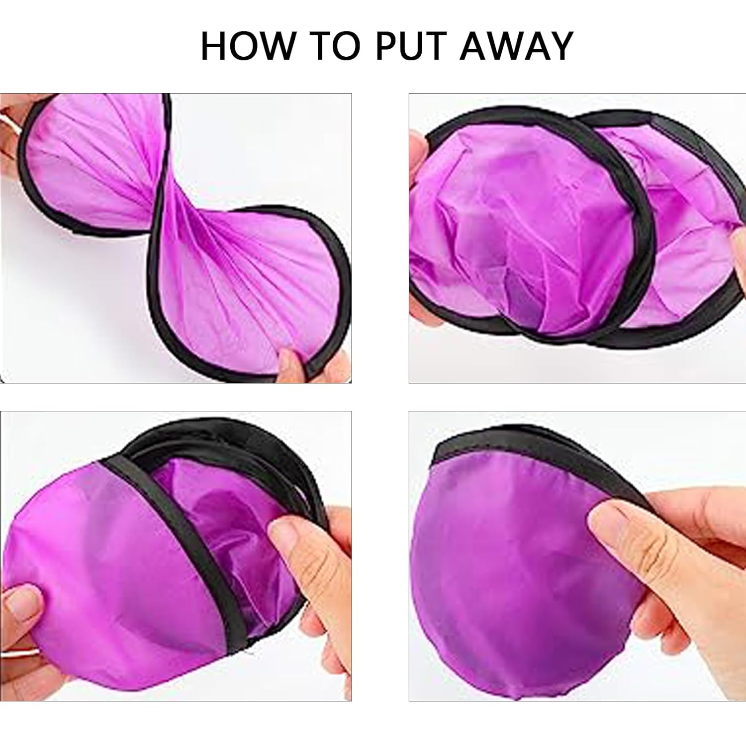24pcs Collapsible Frisbee Fan Set Beach Frisbee Party Idea Gift Halloween Christmas New Years, 8 Colors