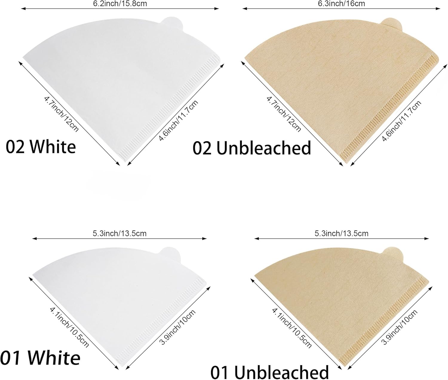 300 Counts Coffee Filters Cone Coffee Filters V60 Coffee Filter No.2 Coffee Filters 2-4 Cups Pour Over Coffee Filter Cone Natural Paper Coffee Filters