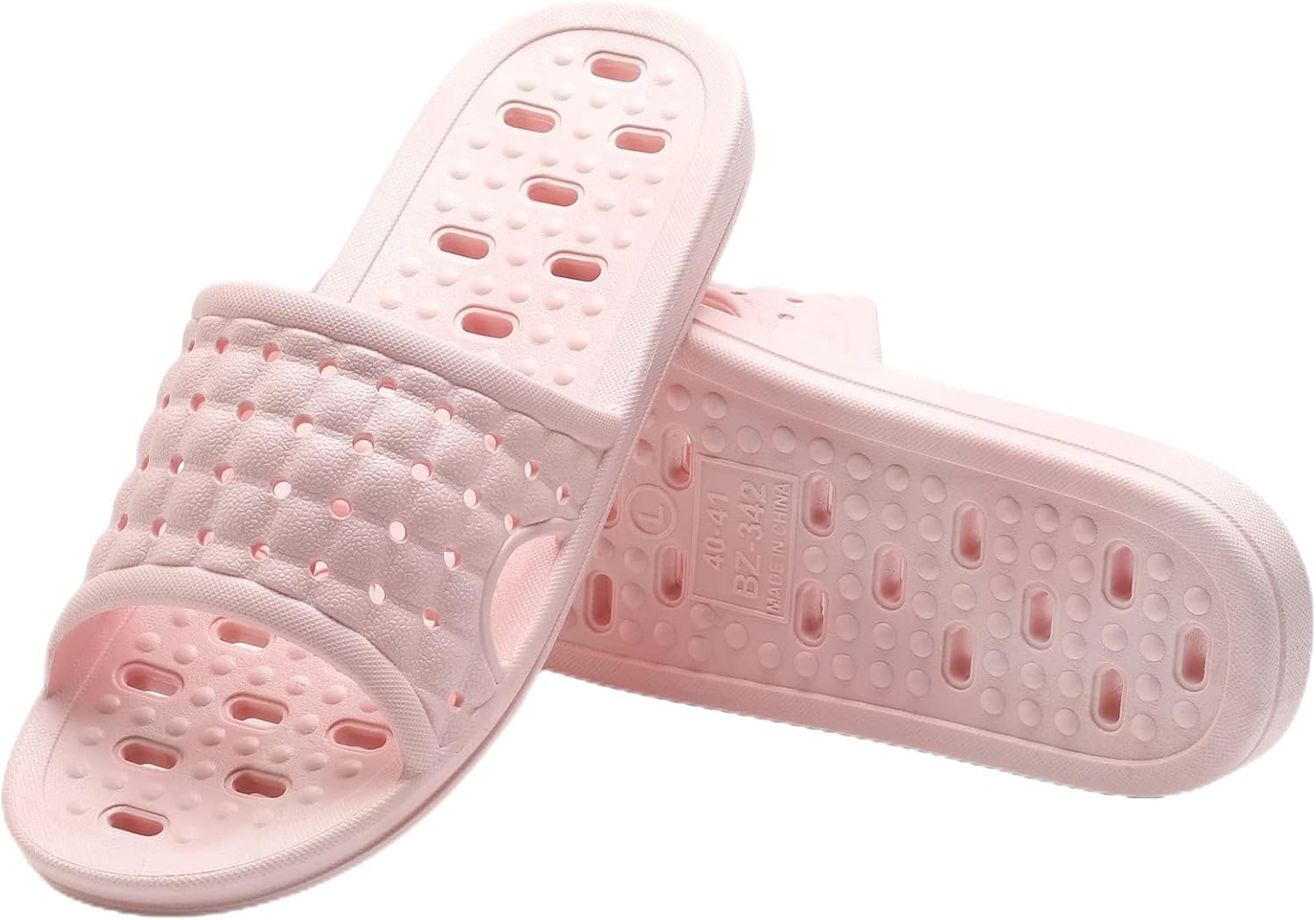 Quick Drying Shower Slippers non-slip Bathroom Slippers Drain Holes Shower Shoes for Women and Men Dorm pool gym