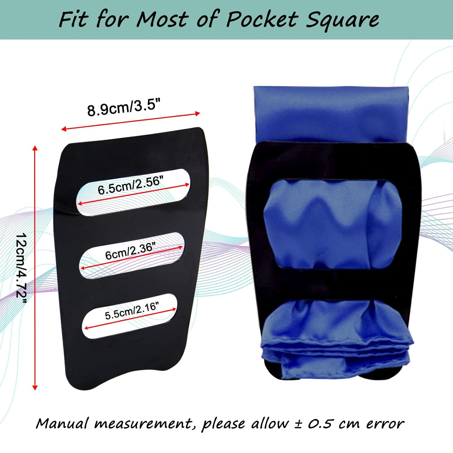 Pocket Squares Holder, Accessories for Men Square Scarf, Suits, Tuxedos,Vests and Dinner Jackets, 3 Pack, One Size