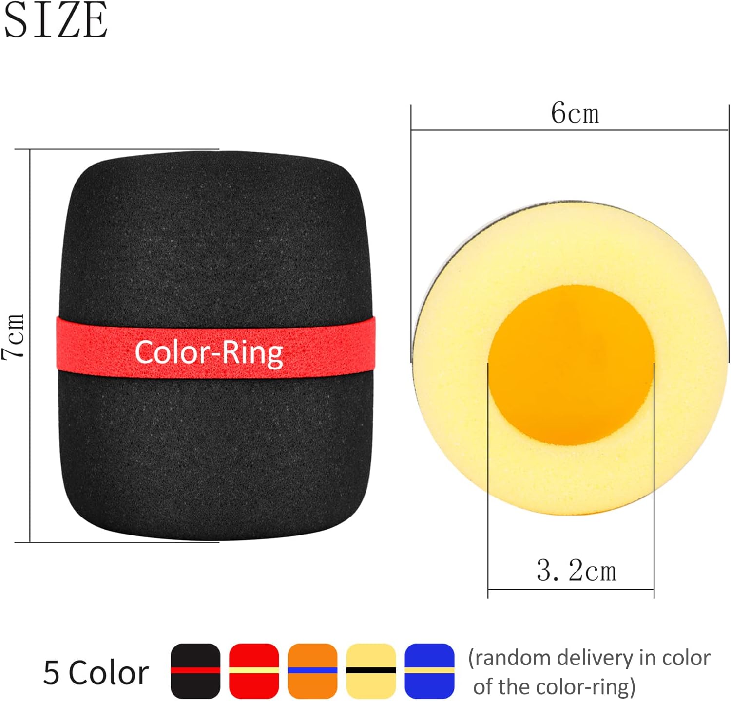 5 Pack Thick Foam Mic Cover Handheld Microphone Windscreen Colorful Microphone Sponge Cover for Karaoke DJ Stage Performance