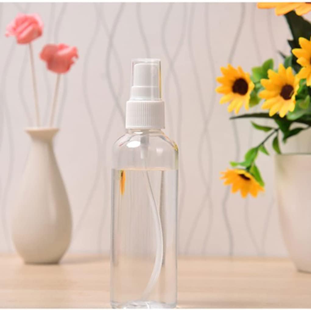 Small Spray Bottle 100ml Clear Plastic Spray Mist Bottle Refillable Travel Bottle Set for Toiletries 4PCS
