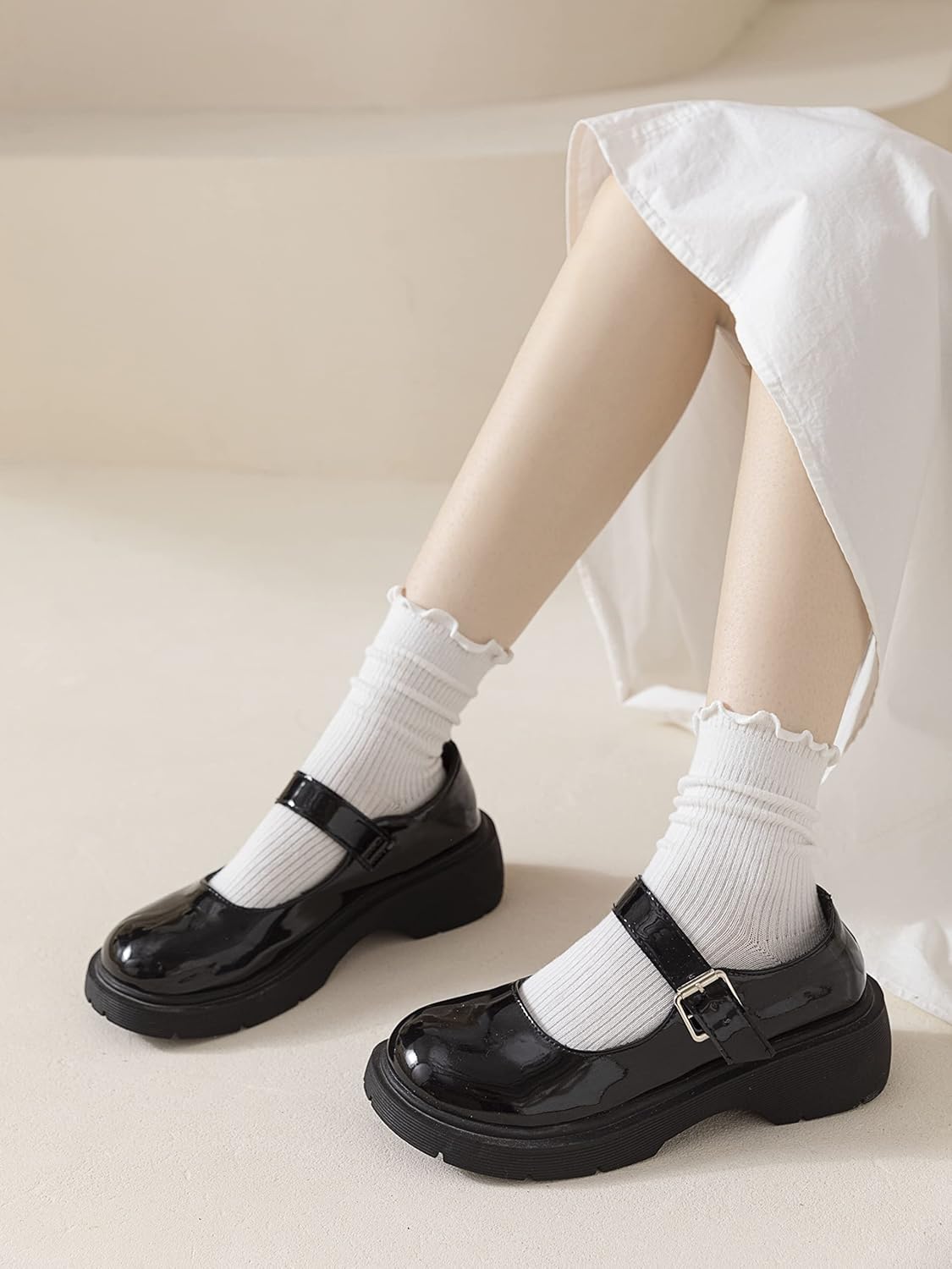 Womens Ruffle Socks Cute Frilly Ankle Socks Quarter Crew Socks for Women Girl