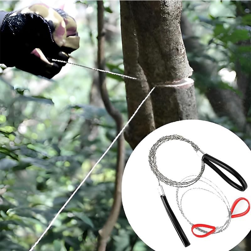 4Pcs Stainless Steel Wire Saw Emergency Saws,PVC Pipe Cable Saw Stainless Steel Wire Saw Hand Pocket String Rope Saw, Cable Saw Metal Wire Saw Hand Pocket String Rope Saw PVC Pipe Cutting Tool