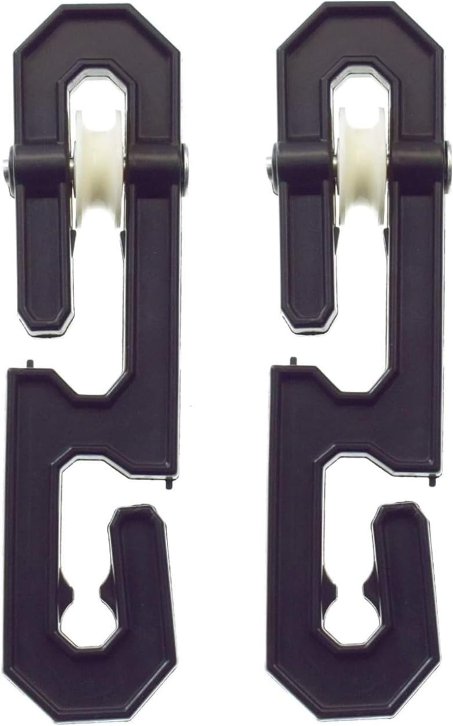 2Pcs Clothesline Spreader, Aluminium Heavy Duty Outdoor Clothes Line Separator Pulley Clothesline Spreader for Long Clothesline and Heavy Loads (Black)