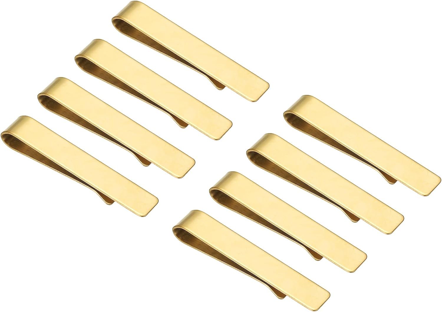 Skinny Tie Clips, Stainless Steel Clips for Men Wedding Gold -