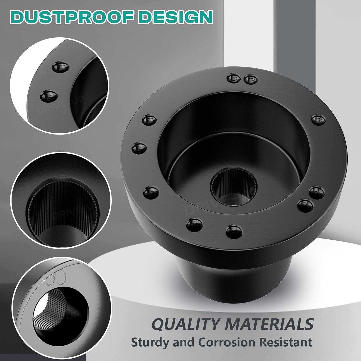 Golf Cart Steering Wheel Adapter for Club Car DS Cart-Black -