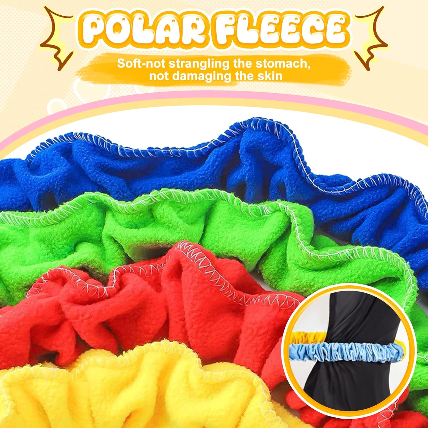 18ft Elastic Fleece Cooperative Stretchy Band Integrations Dynamic Movement Exercise Latex Creative Prop for Group Activities Special Needs Large Motor Coordination -