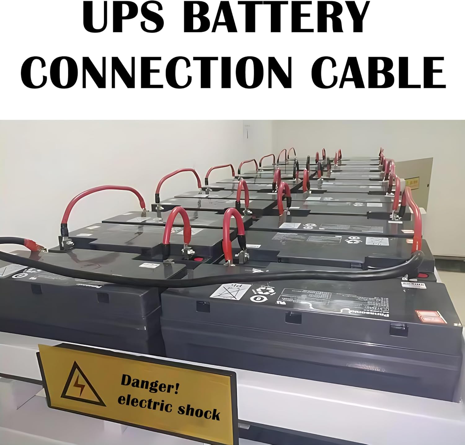 4 AWG Battery Cable,3FT Cables,With 5/16" Ring Terminals for Solar, RV, Auto, Marine Car, Boat -