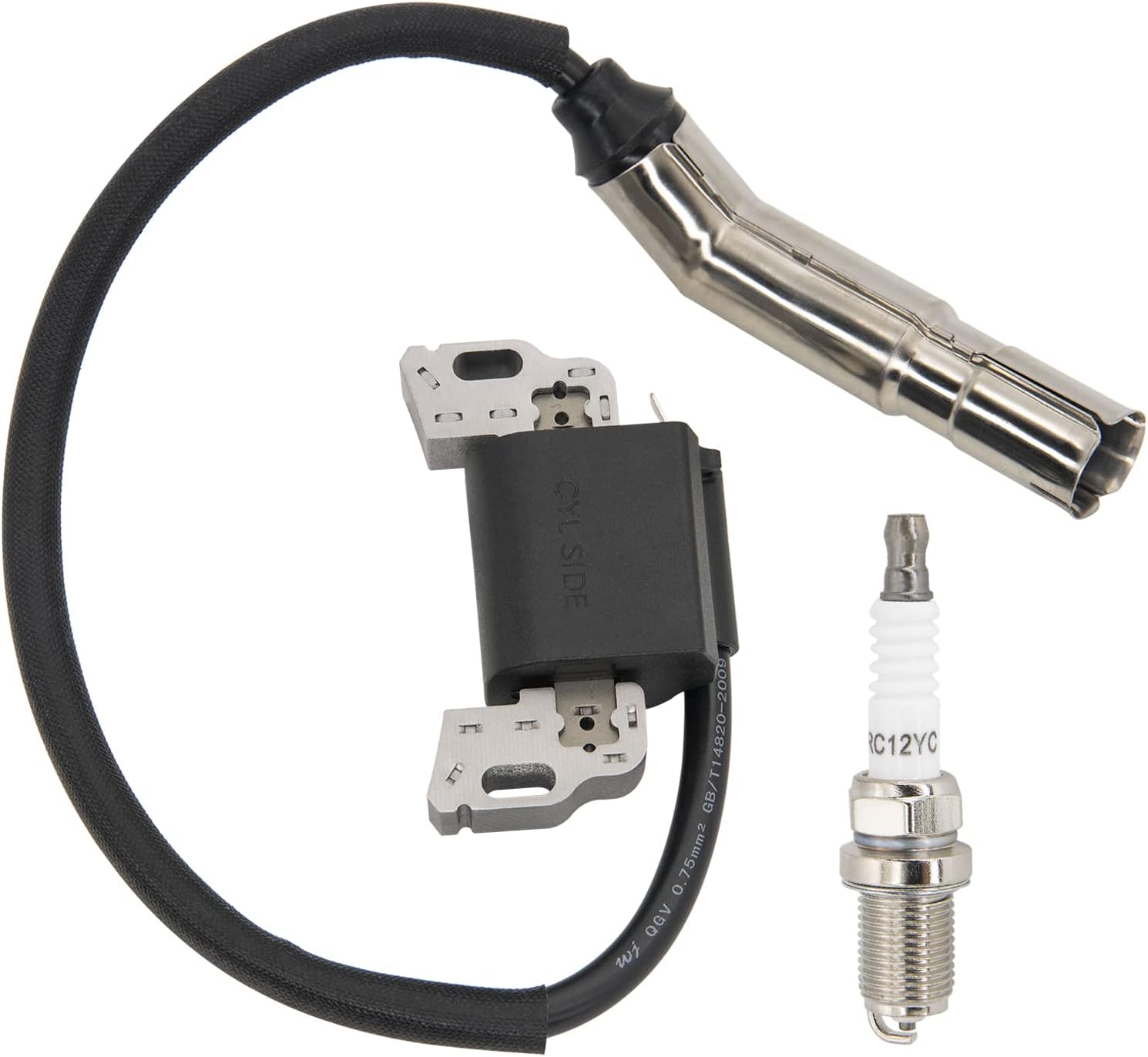 595304 Ignition Coil Magneto Armature, for BS 799650 592841 795315 17HP 17.5HP 19.5HP 20HP Intek OHV Engine Poulan Craftsman MTD Troy-Bilt Lawn Mower Engines Armature -