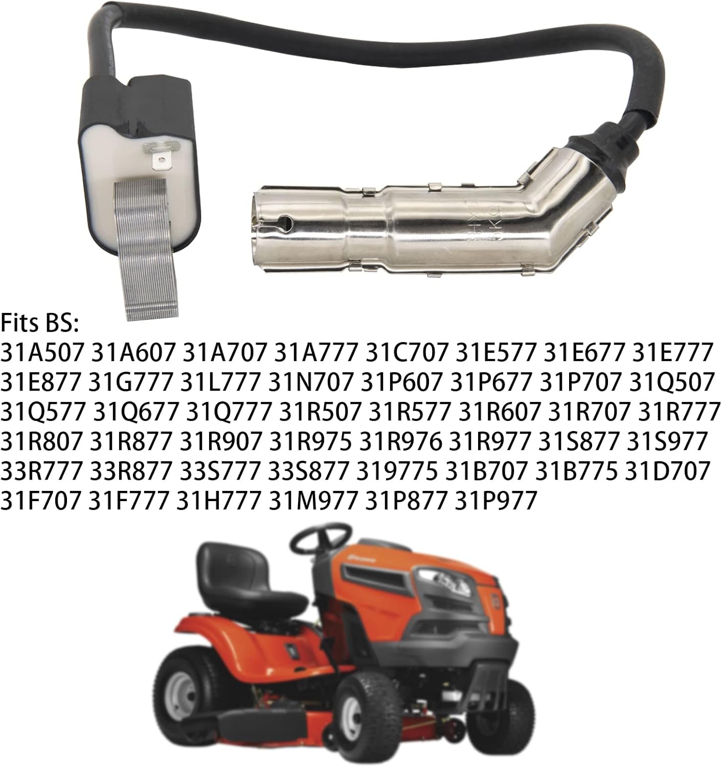 595304 Ignition Coil Magneto Armature, for BS 799650 592841 795315 17HP 17.5HP 19.5HP 20HP Intek OHV Engine Poulan Craftsman MTD Troy-Bilt Lawn Mower Engines Armature -