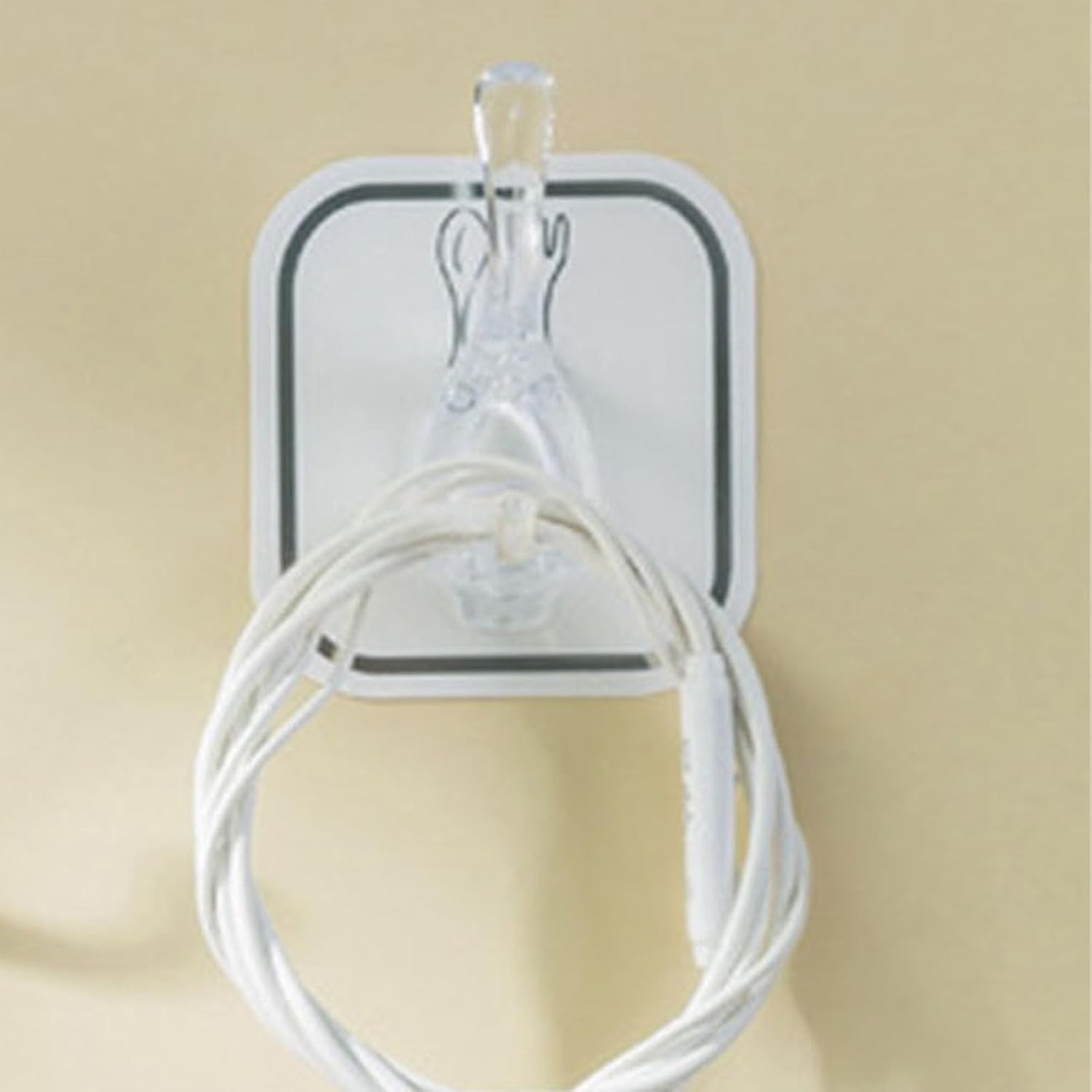 6Pcs Acrylic Wall Mounted Necklaces Organizer,6 Hooks Jewelry Stand Organizer,No Drilling Hanging Hook Strong Bearing Capacity for Kitchen Bathroom(White)