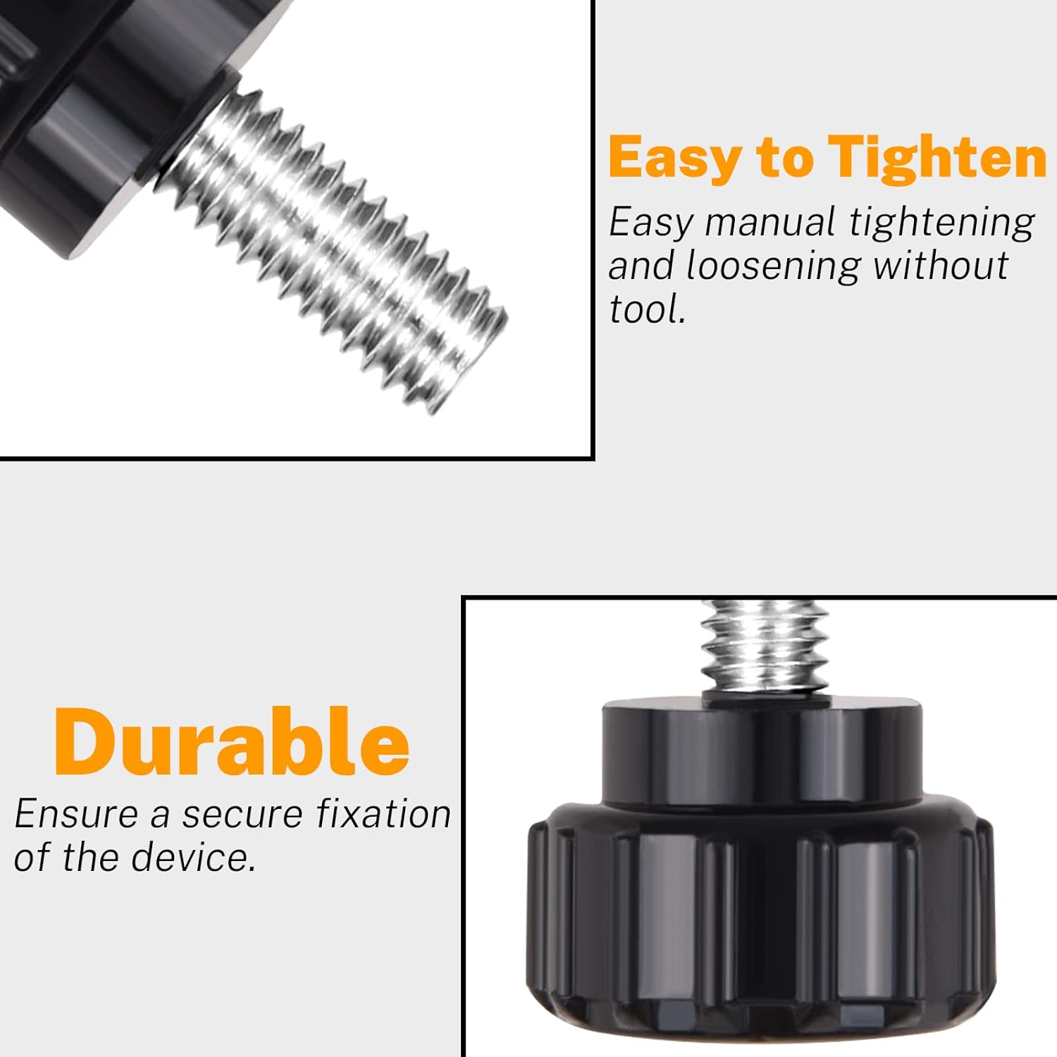 12 pieces M4 x 10 mm knurled thumb screws - display screws - mounting screws - carbon steel clamp knobs - grip thumb screws - mounting thumb screws