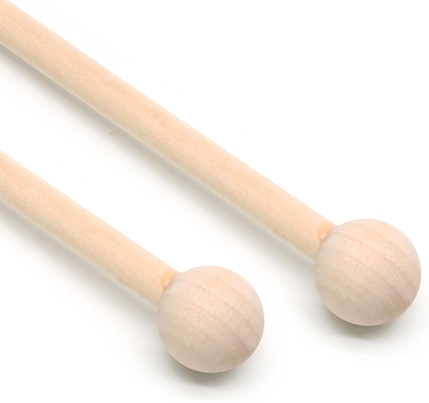 Biaungdo 4 Pack 8.7" Wood Mallets Percussion Sticks, Xylophone Mallets Sticks Glockenspiel Mallets Sticks for Xylophone Glockenspiel Chime Wood Block and Bells