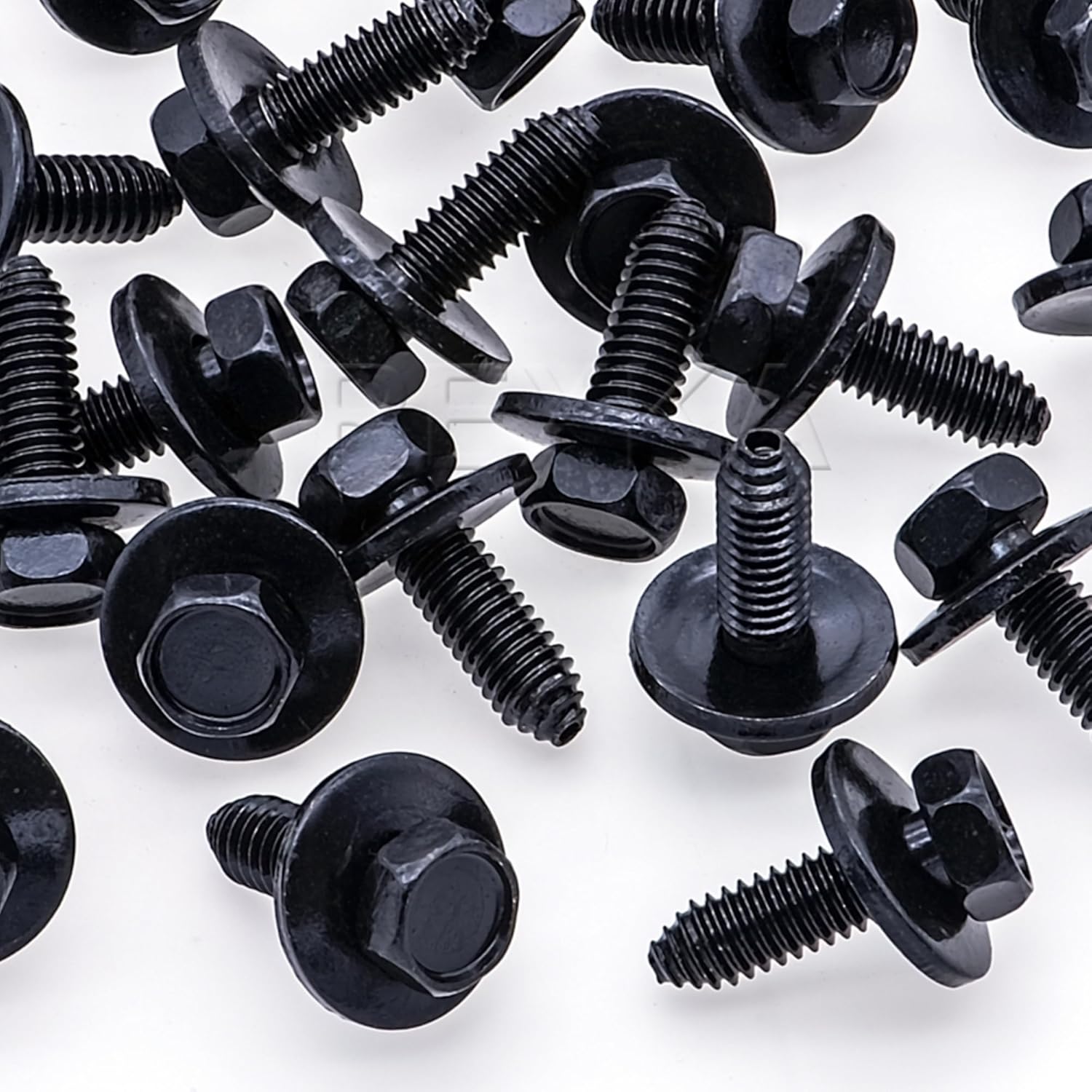 Rexka 15pcs 5/16"-18 x 7/8" Indented Hex Head Sems Body Bolts Screw for GM Chevy GMC Trucks 12337916 3846202 Fender Pickup Box Radiator Air Intake Exhaust Seat Interior Exterior Trim Panel Engine