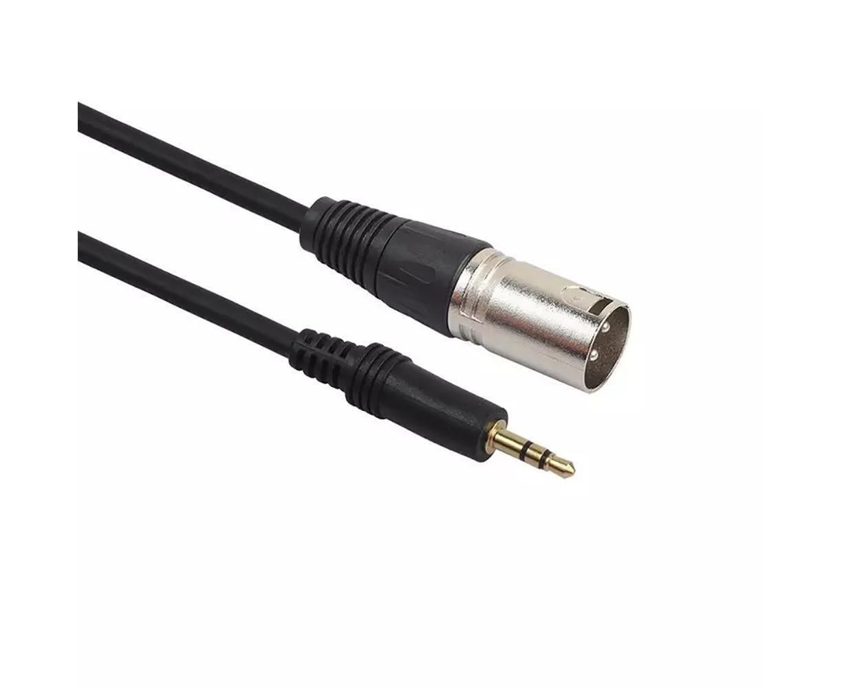 3.5mm Stereo Jack Plug to 3 Pin XLR Male Microphone Audio Cable Cord Adapter