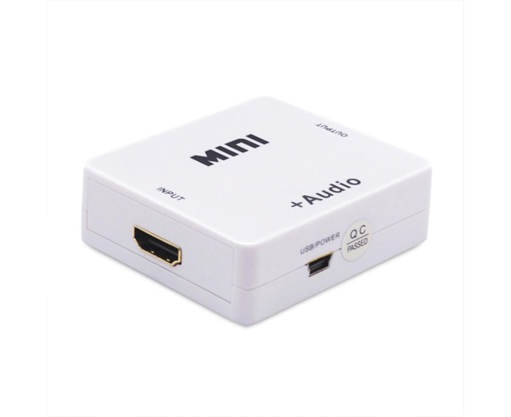 Multifunctional 1080P HDMI-compatible to HDMI-compatible 3.5mm R/L Audio Converter Extractor Splitter White