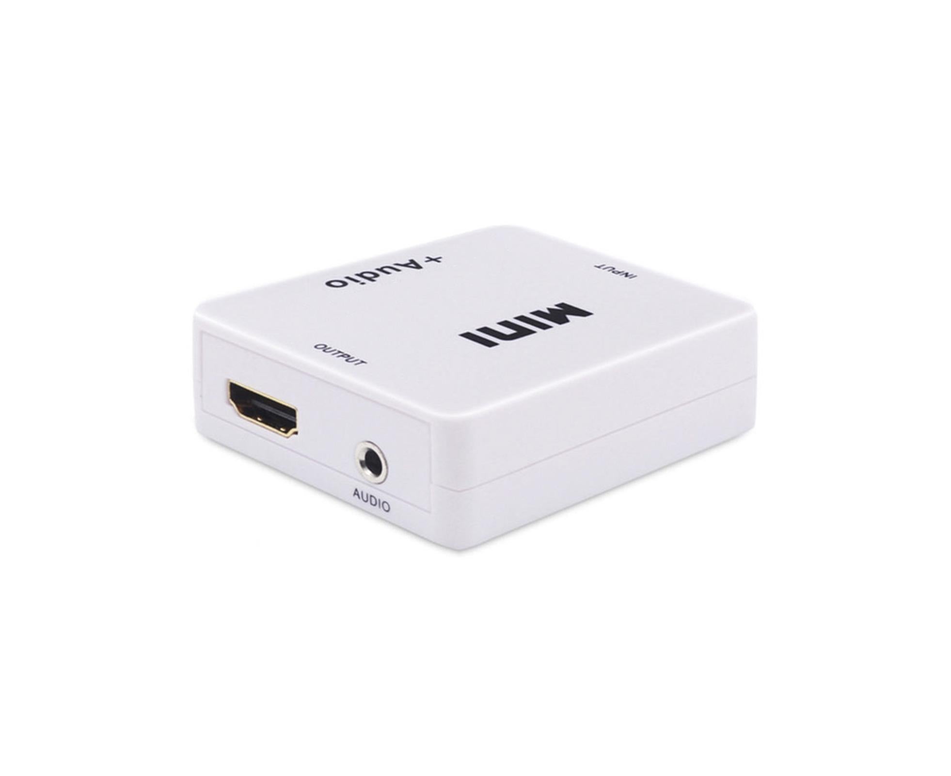 Multifunctional 1080P HDMI-compatible to HDMI-compatible 3.5mm R/L Audio Converter Extractor Splitter White