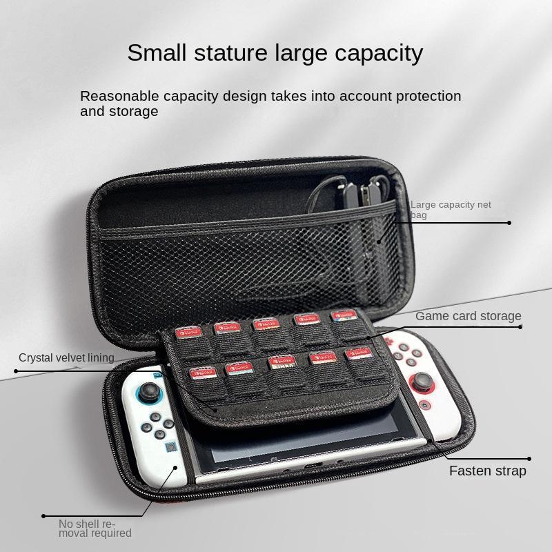 Carry Case Compatible with Nintendo Switch and New Switch OLED Console with Pockets for Accessories and Games-P