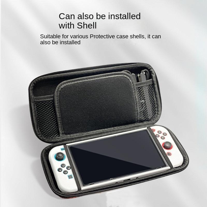 Carry Case Compatible with Nintendo Switch and New Switch OLED Console with Pockets for Accessories and Games-P