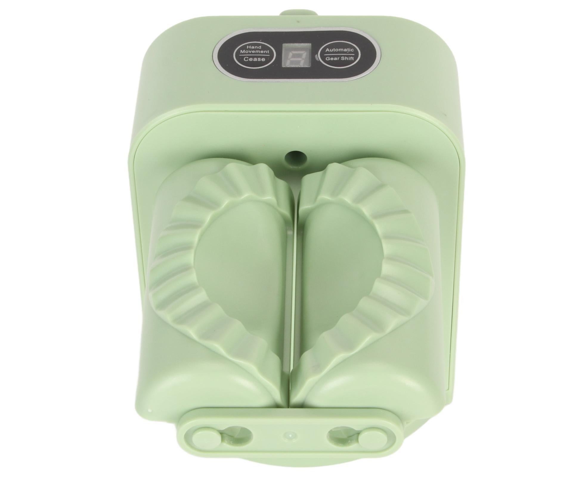 Electric Dumpling Maker Machine Automatic Easy Dumpling Machine with Spoon Brush Household Automatic Dumpling Wrapper Tool Green