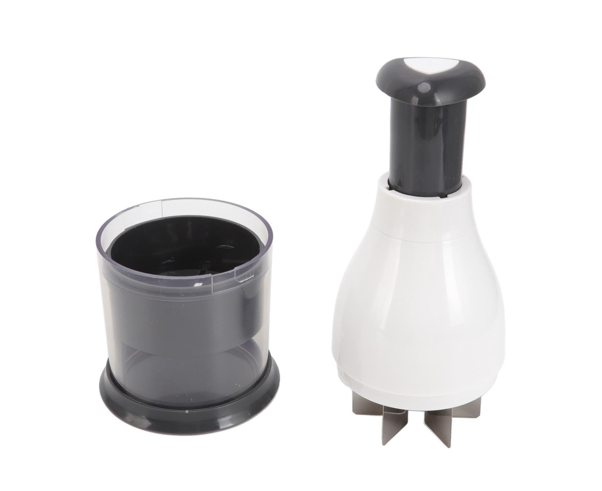 Mini Chopper White Manual Stainless Steel Blade PP Material Easy Disassemble Vegetable Chopper for Onions Nuts