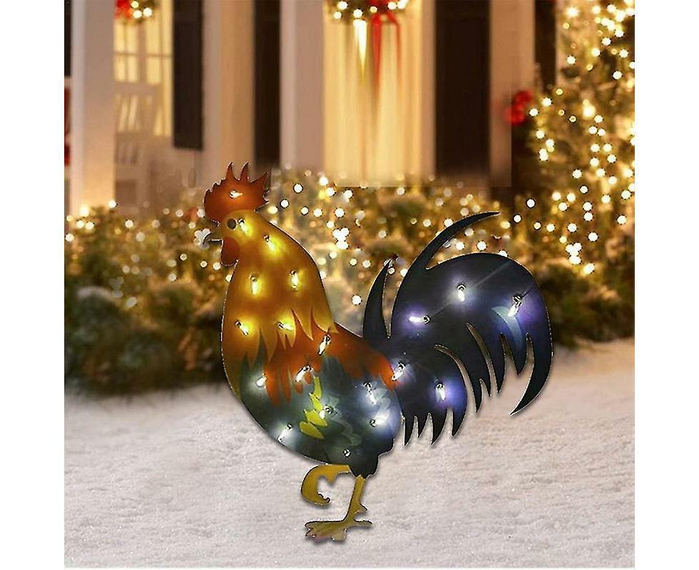 2D Christmas Dog With Led Lights Yard Decoration With Acrylic Garden Stake