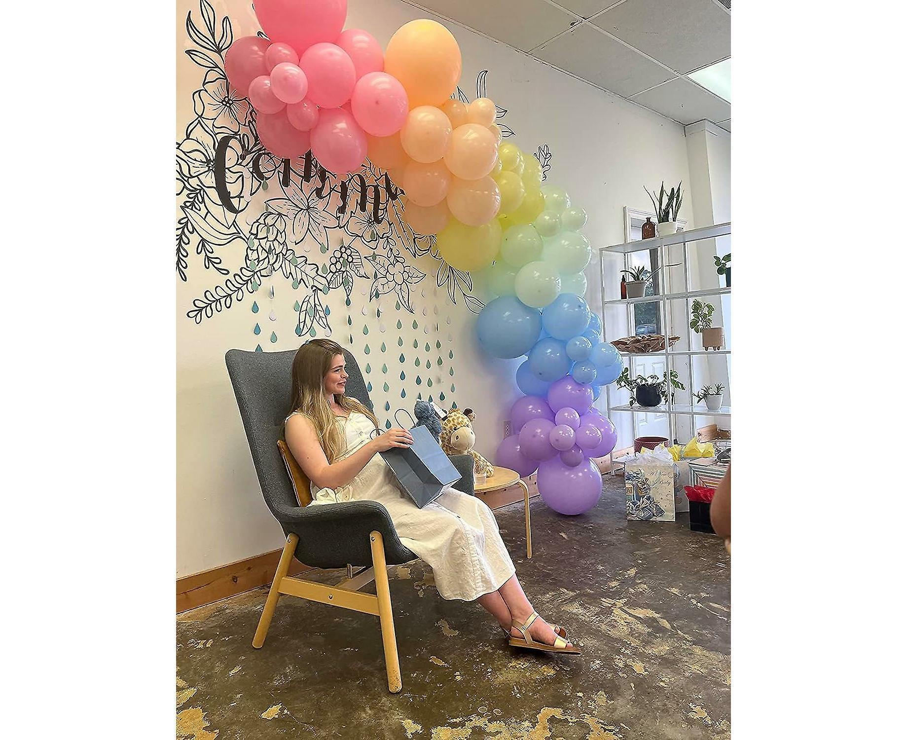 Pastel Rainbow Balloon Arch Kit - 140pcs Assorted Color Balloon Garland, Colorful Fiesta, Carnival