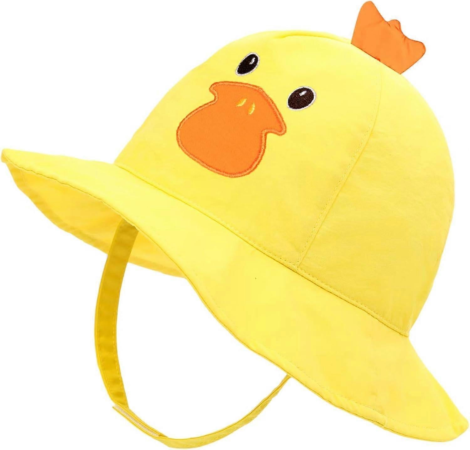 Cotton Animal Babies Bucket babies Sun Hats UPF 50+ Summer Hats Sun Protection for babies Babies babiess babiess Girls-Yellow 54cm