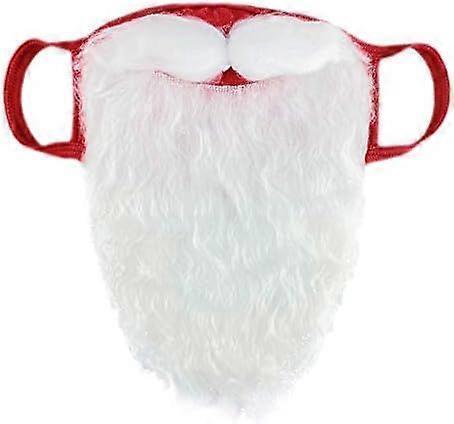 Holiday Santa Beard Face Mask Costume for Adults babies for Christmas One Size fits All Red Christmas Beard Face Mask & Washable Breathable for Adult