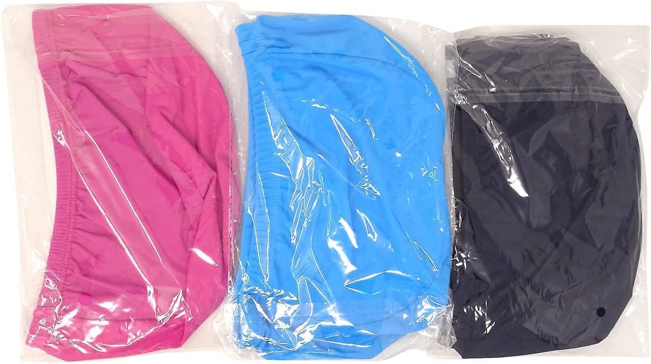 3PCS Solid Color Swim Cap Swimming Cap Swimming Hat for Teenager and Adult(not for Long Hair)