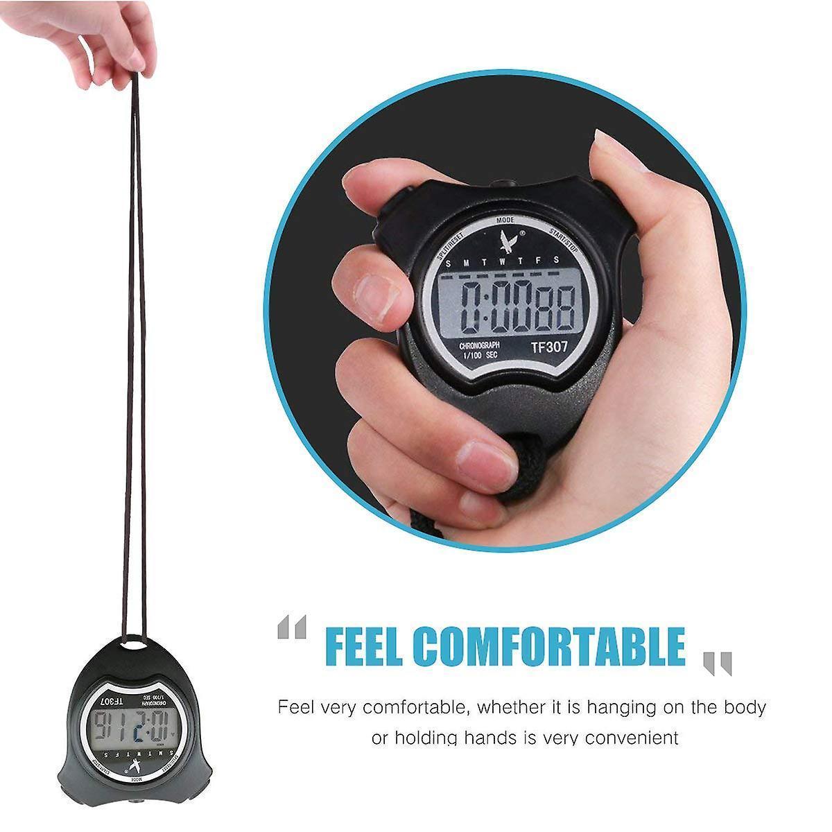 Digital Sport Stopwatch Watch, Digital Stopwatch with Alarm/Calendar for Swimming Football, Sports