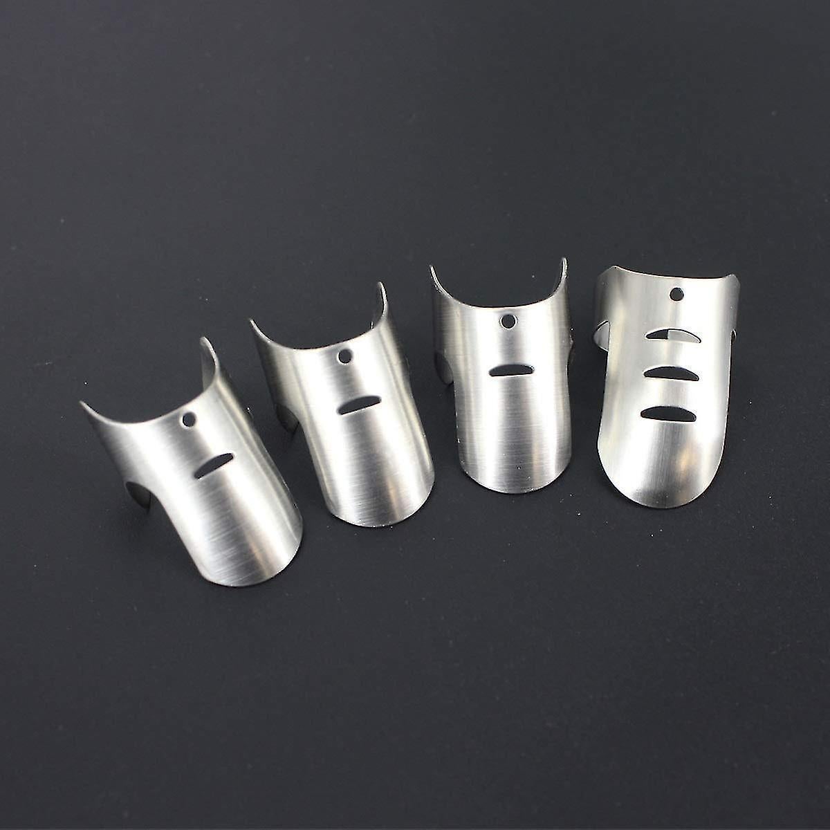 4pcs Kitchen Stainless Steel Finger Nail Protector Hand Cut Guard secure Slice Knife Tool, Kitchen Finger Cutting Protector