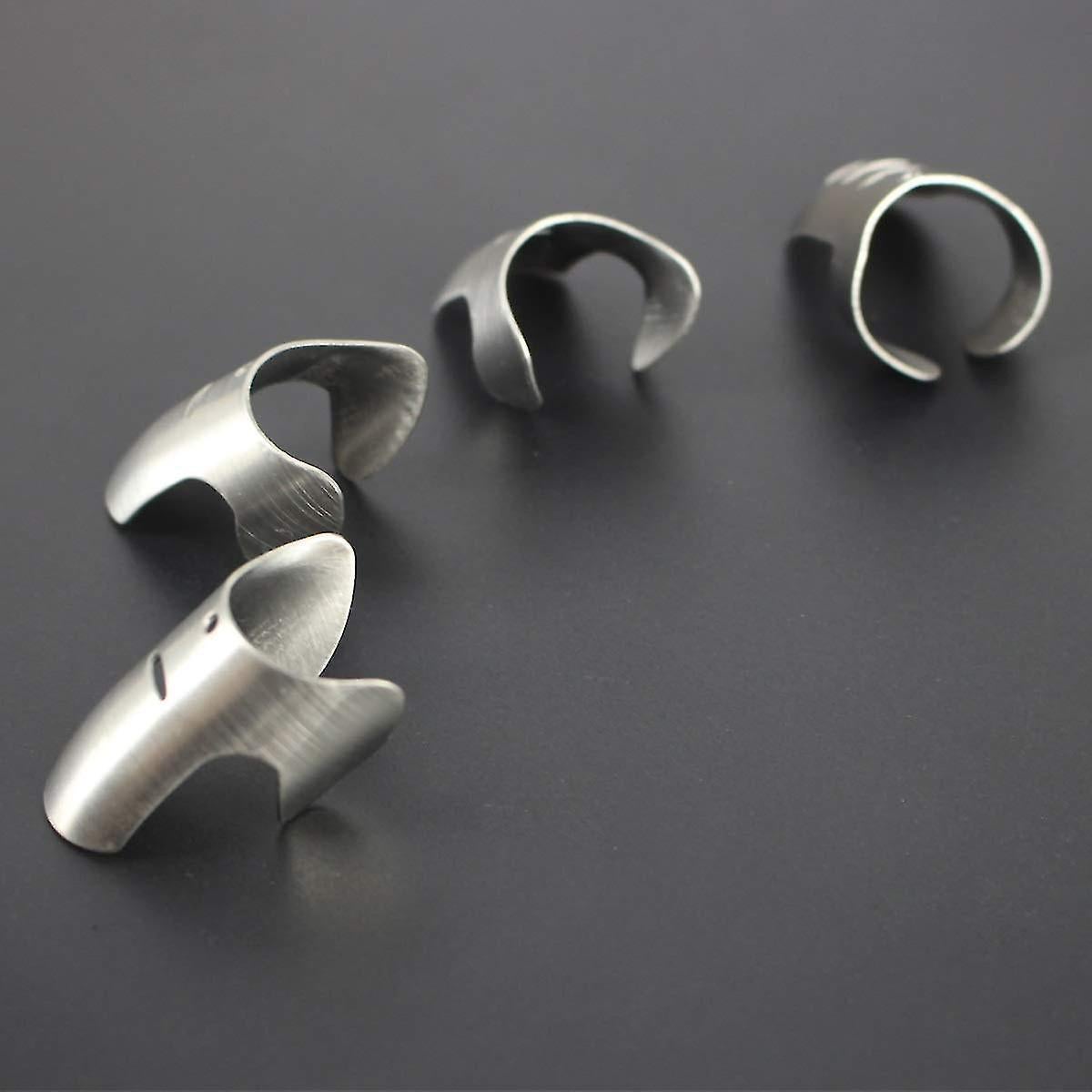 4pcs Kitchen Stainless Steel Finger Nail Protector Hand Cut Guard secure Slice Knife Tool, Kitchen Finger Cutting Protector