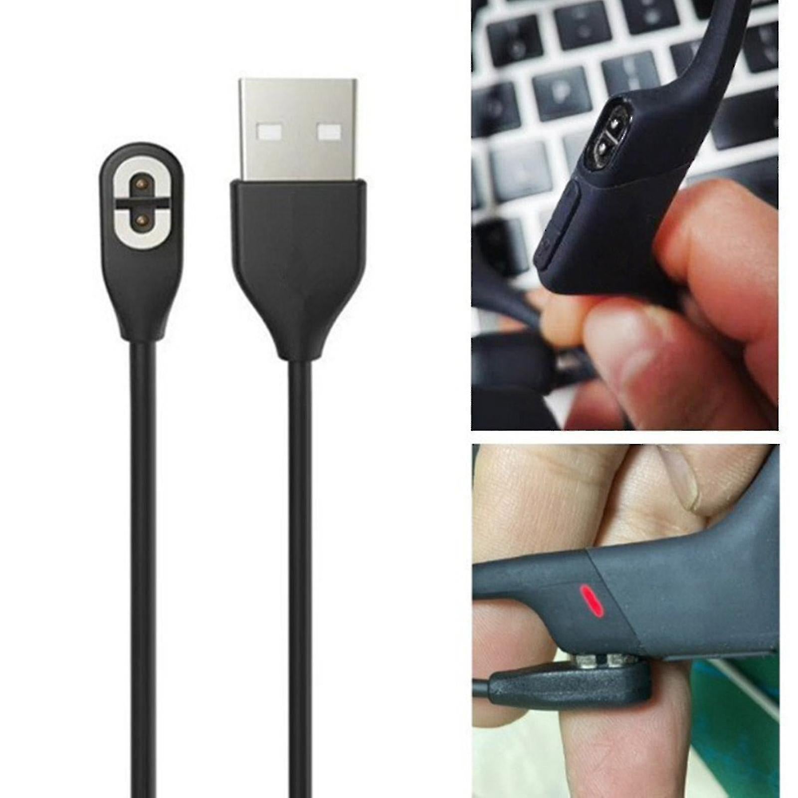 Usb Charging Cord Charger Line Compatible With Aftershokz Aeropex As800 Black